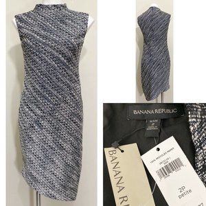 Banana Republic 2P assymetrical hem sheath dress